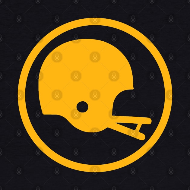 Two-Bar Helmet Minimalist Logo (Yellow/Gold) by HelmetAddict